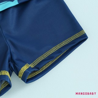 Mg-baby Boy 3 Cái Rash Guard Đồ Bơi Dễ Thương In Hình Cá Dài Tay Zip Up Bộ Đồ Tắm Đồ Bơi