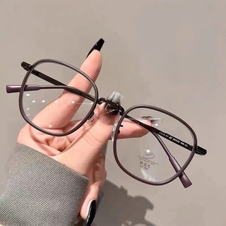 Kính mắt kim loại vuông nam nữ, chống ánh sáng xanh, có thể thay thế ống kính, dùng cho máy tính