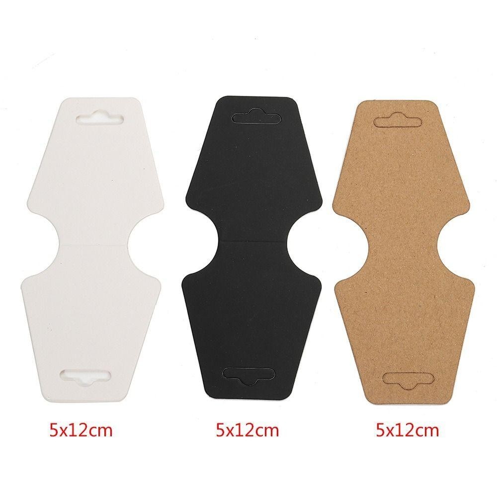 MARGREDY 50 CÁI Thẻ đóng gói trang sức, Gói DIY Giấy trưng bày bìa cứng, Dây đeo cổ tay nhiều màu thời trang Dây buộc tóc treo thẻ trống