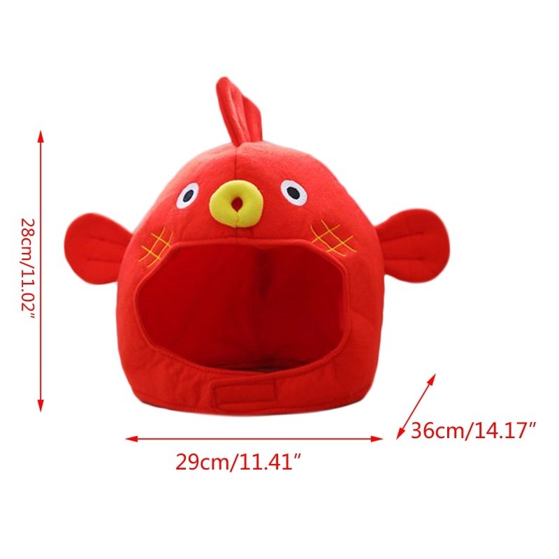 Halloween Funny Cartoon Puffer Fish Plush Hat Stuffed Toy Headgear Cosplay Props