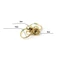JKDESIGN 20 Chiếc Móng Tay Đầu Tròn, Có Vòng Kéo DIY Vít Vít Vít, Làm Đồ Thủ Công Kim Loại Túi Quần Áo Ví Phụ Kiện Điện Thoại Khóa Kim Loại