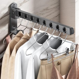 Móc treo tường JKDESIGN gấp gọn, móc treo đồ tủ quần áo bằng thép không gỉ bền, có thể thu vào
