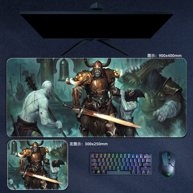 Trò Chơi Diablo 4 IV Miếng Lót Chuột Lớn Lili Inarius Necromancer Mousepad Bàn Phím Máy Tính Đệm Phụ Kiện Chơi Game Thảm Bàn XXL
