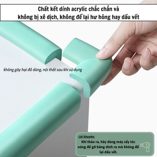 Combo 4 Miếng Xốp Bọc Cạnh Bàn Myd.23 Chống Va Đập, Có Keo Dán Chắc Chắn, An Toàn Cho Bé