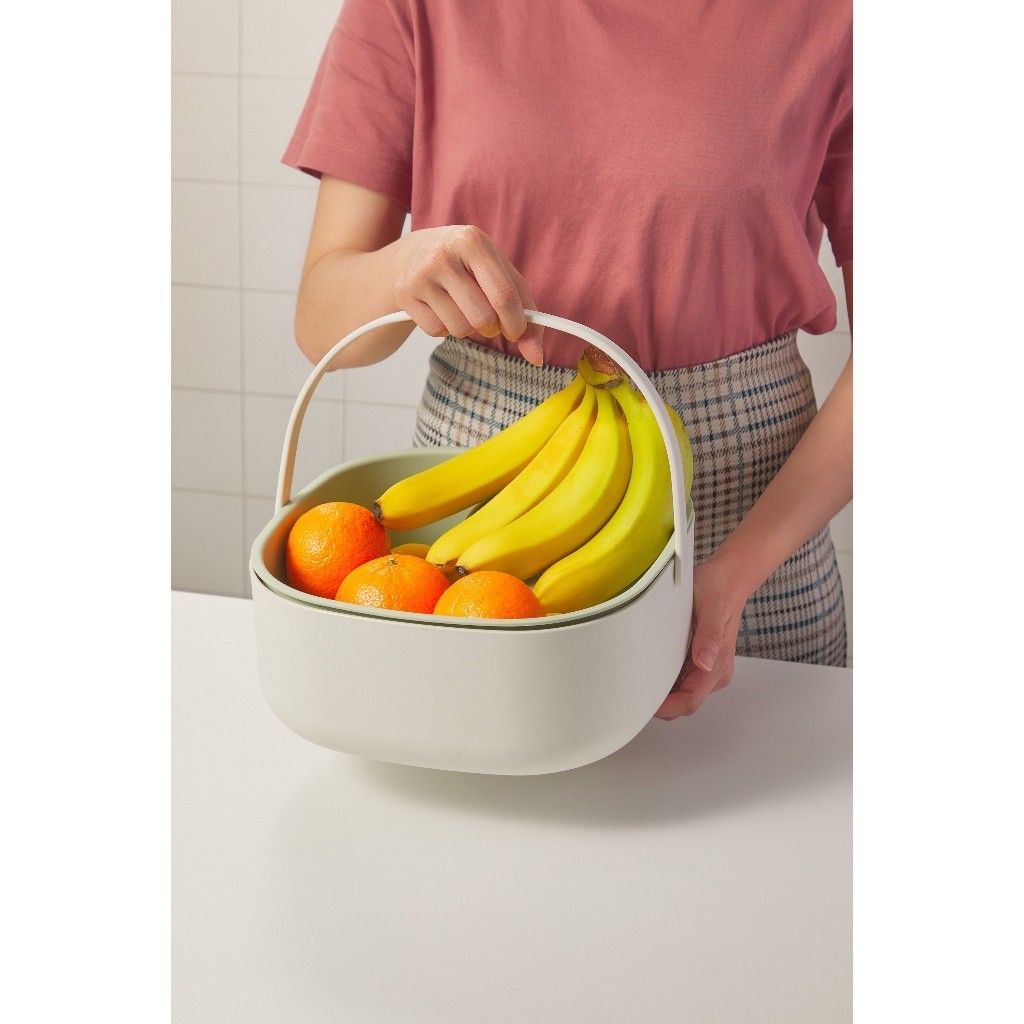 Bộ thau rổ có quai xách Yoko 27cm, Chính hãng  tiêu chuẩn nhật bản, Chất liệu nhựa siêu bền.