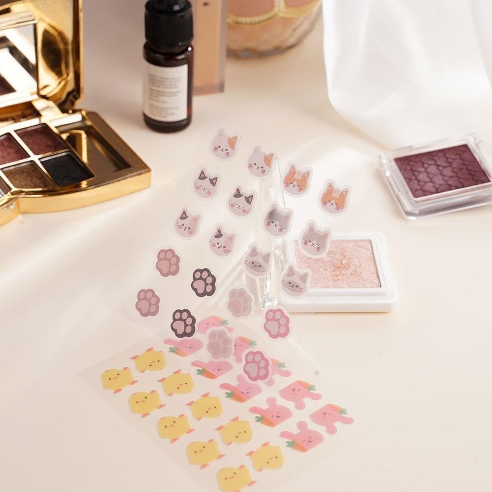 Learever Cute Cat Pe Acne Patch Miếng dán che mụn thoáng khí di động U3r1