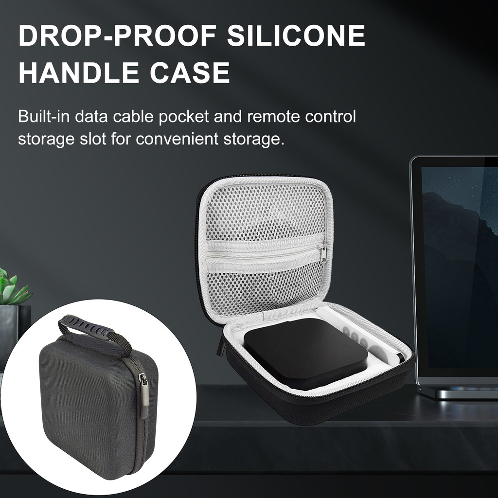 [Ky] Vỏ bảo vệ có tay cầm bằng silicon Túi lưới chống sốc Túi đựng túi đựng chống bụi bẩn cho Apple TV 7