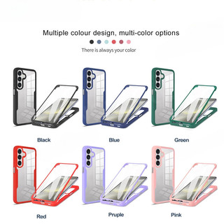 Dành Cho Galaxy A56 Galaxy A26 A36 A16 A53 A35 A55 A25 A15 A34 A54 A17 A07 LTE 4G 5G 2025 360 Ốp Điện Thoại Plus Flip Cover 360° Ốp lưng bảo vệ chống sốc bằng silicon mềm hai mặt