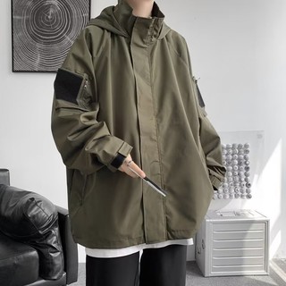 Áo khoác nam GKSSS Nhật Bản phong cách Harajuku dáng rộng giản dị thể thao ngoài trời chất lượng cao Áo khoác chống gió và chống thấm nước