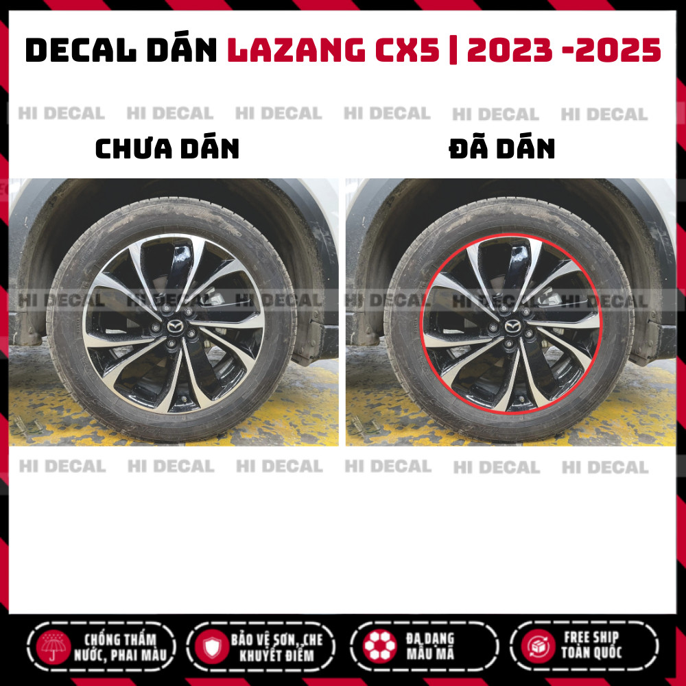 Tem dán mâm Cx5, Decal dán lazang Cx5 trang trí tạo điểm nhấn