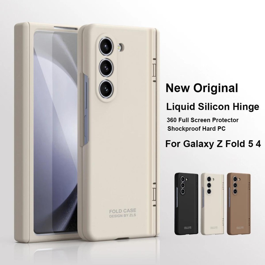 Bản Lề Dành Cho Samsung Galaxy Z Fold 7 6 5 4 3 2 Chất Lỏng PC Armor Chống Sốc 360 Toàn Màn Hình Bảo Vệ Gấp 4