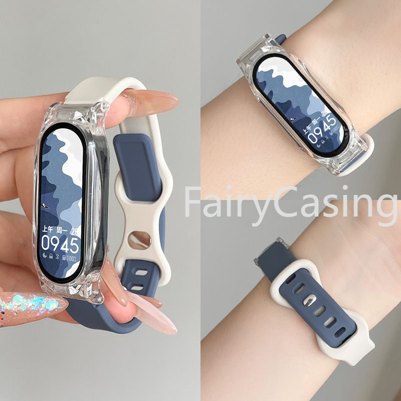 Không có đầu nối Dây đeo đồng hồ 12mm cho Xiaomi Mi Band 10 9 8 7 6 5 4 3 Dây đeo cổ tay silicon Dây đeo MiBand 3 4 5 6 Phụ kiện