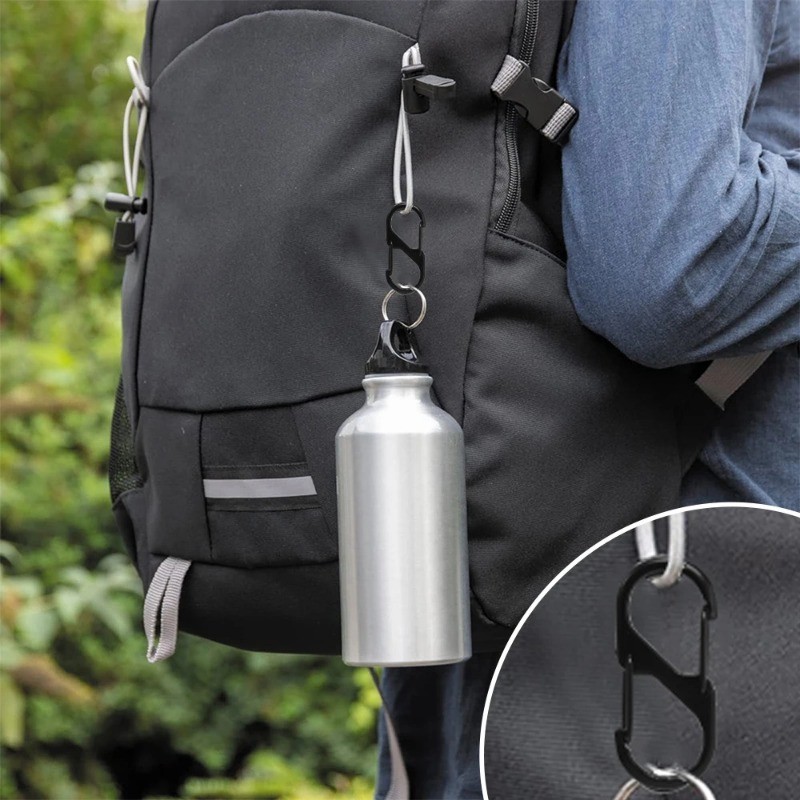 Móc Móc Móc Khóa Mini - Móc Khóa Móc Khóa - Hợp Kim Kẽm Loại S Carabiner Có Khóa - Dành Cho Cắm Trại Đi Bộ Đường Dài - Móc Khóa Ba Lô Cắm Trại - Móc Khóa Carabiner Lò Xo Kép
