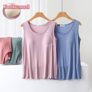 Phụ Nữ modal cotton Xe Tăng Không Tay Áo Đồng Bằng camisoles Mùa Xuân Mùa Hè Mới Quần Lót Nữ Đệm Ngực Đồ Ngủ Mỏng Nhà Áo Thường Ngày