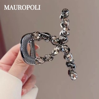 Mauropoli [Sẵn Sàng] Kẹp Tóc Màu Đen Tinh Tế Sang Trọng Ánh Sáng Cao Cấp Kẹp Tóc Nửa Tie Kẹp Tóc Mặt Sau Tấm Phụ Kiện Tóc Kẹp Cá Mập Mũ Đội Đầu