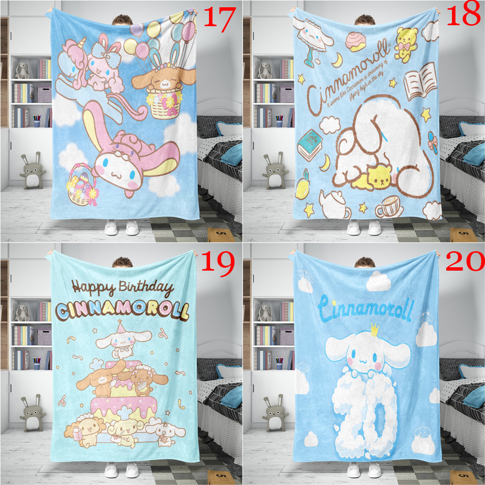 Sanrio Cinnamoroll Flannel Chăn Một Mặt In Flannel Chăn Điều Hòa Không Khí Chăn Món Quà Tốt Nhất Cho Người