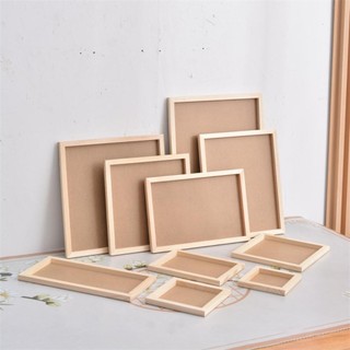 SERENE Khung Đất Sét Trống, Khung Hình Creactive Đa Kích Thước, Trẻ Em Tặng Gỗ DIY Trang Trí Tiệc Để Bàn Trang Trí Trẻ Em Vẽ Tranh