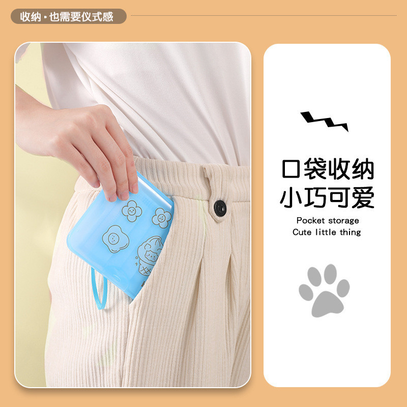 Hộp Mặt nạ Di Động Chống Thấm Nước Chống Bụi Mặt nạ Bảo Quản Tạm Thời Thư Mục Túi Bảo Vệ Sinh Hoạt Hình Trẻ Em Mặt nạ Hộp Bảo Quản
