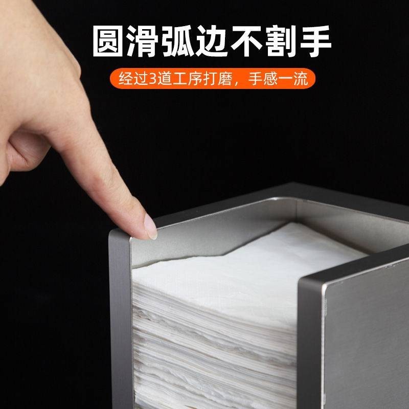 H p ng gi y Hộp đựng khăn giấy Acrylic màu đen Nhà hàng Cà phê Trà sữa Cửa hàng Hộp giấy Phòng khách Hộp khăn ăn vuông đơn giản Sử dụng thương mại