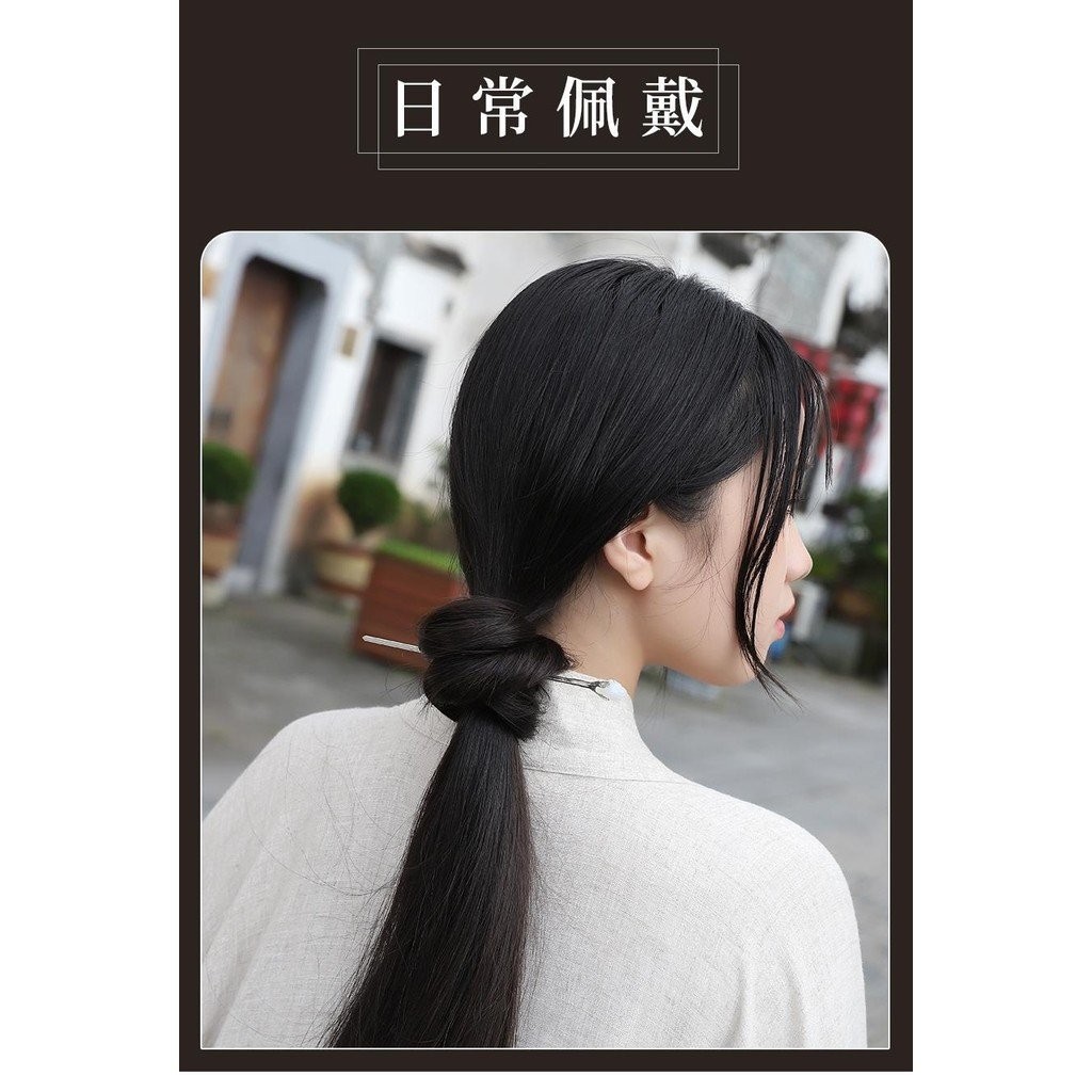 Kẹp tóc hoa mộc lan bạc handmade nguyên bản, phụ kiện tóc cổ điển đơn giản cho quý ông