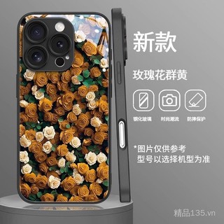 Ốp điện thoại Rose Flower Group 16 Pro Max cho iPhone 16 phụ nữ 15/14/13 thương hiệu sáng tạo XS thời trang