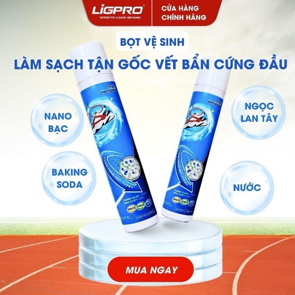 Xịt vệ sinh giày LIGPRO 420ml Bọt tuyết NANO BẠC Làm sạch vết bẩn và lưu hương trên giày thethaochinhhang