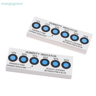 [Mgo] Thẻ chỉ báo độ ẩm để kiểm tra độ ẩm trong hộp kín 10% -60% Thẻ giấy kiểm tra Thẻ độ ẩm sáu điểm màu xanh [VN]