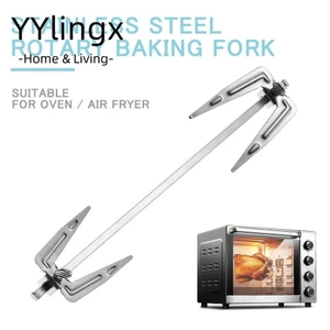 YYlingx  Nĩa Nướng Gà Quay Được Bằng Thép Không Gỉ Tiện Lợi Dành Cho Lò Nướng Bbq