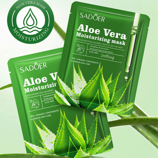 SADOER Mặt nạ lô hội Thu nhỏ lỗ chân lông, làm dịu, phục hồi và dưỡng ẩm cho da mặt