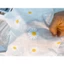 bộ đũi 2 dây chất liệu đũi lụa lạnh hàn quốc mẫu hoa cúc siêu xinh 8-15kg,