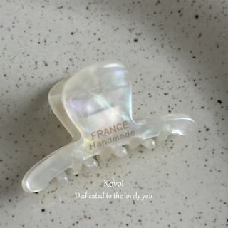 Kovoi / Pháp Vàng Nhãn Nhỏ Acetate Tinh Tế Lấy Kẹp Dễ Thương Giảm Tuổi Nửa Tie Kẹp Tóc Nữ Tính Kẹp Tóc Phụ Kiện Tóc Phong Cách Mới