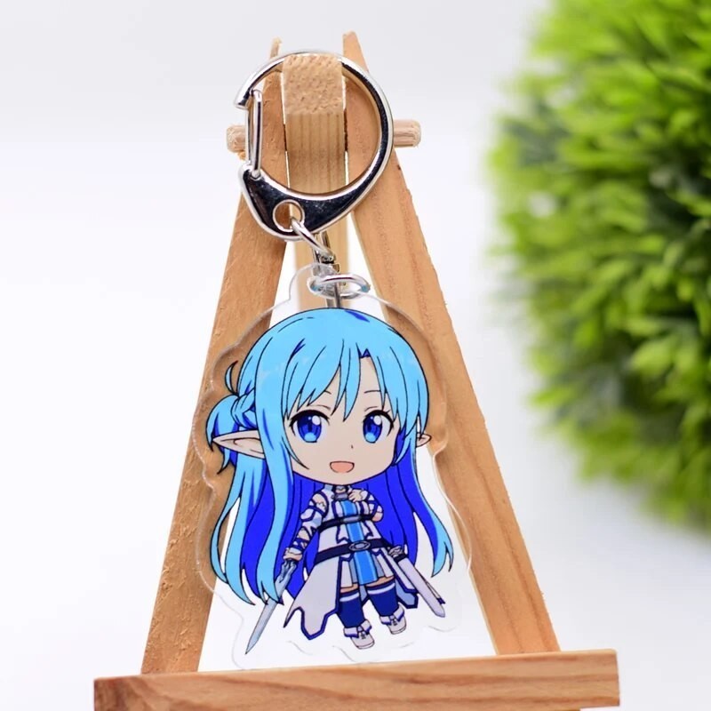 Móc khóa Sword Art Online SAO Kirito, Asuna, Sinon, Eugeo, Alice Schuberg Phụ kiện trang trí túi xách Balo