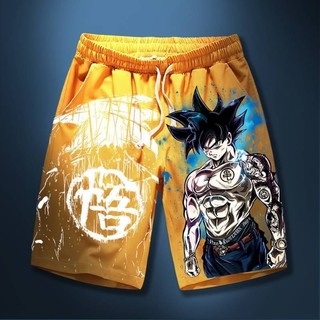 Dragon Ball Sun Ngộ Không crop quần dáng rộng mùa hè hợp thời trang cộng với kích thước quần đi biển quà tặng