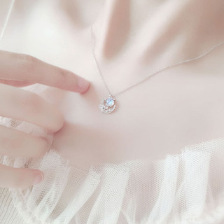 [Hàng chính hãng] Dây Chuyền Bạc Nữ Moonstone  Necklace Sang Trọng, Chính Hãng CDE