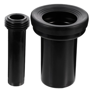 FURNIGO 2 Bộ Phận Vệ Sinh, Ống Kết Nối Nhà Vệ Sinh Gắn Tường Vít, Ống Chất Thải Nhà Vệ Sinh PP Màu Đen