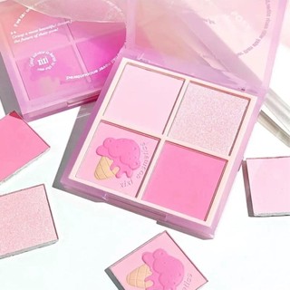 Bảng Phấn Má 4 Ô Kèm Bắt Sáng Xi Xii Go For The Sunset Blush Palette