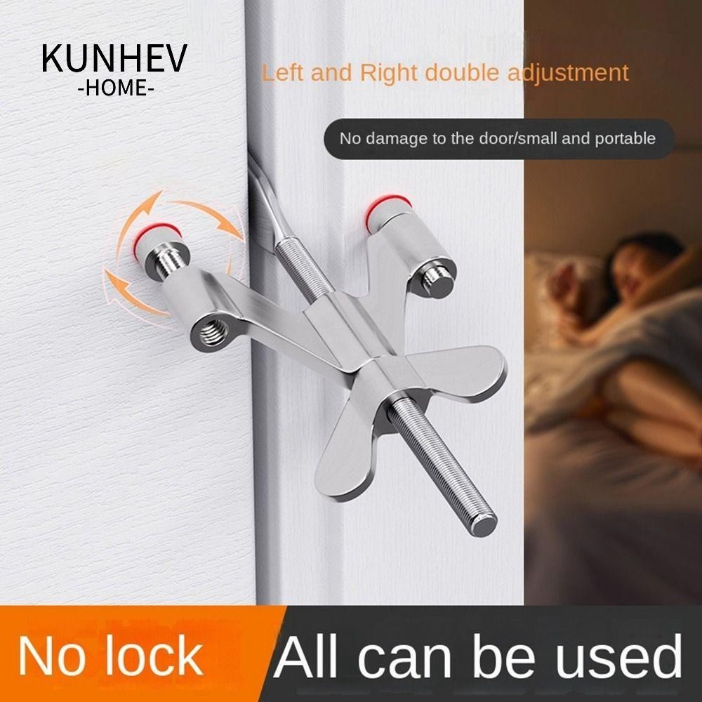 KUNHEV Cửa, Nút Chặn Cửa Hợp Kim Kẽm Thép Không Gỉ, Chống Trộm Trẻ Em Di Động Chốt An Toàn Cửa Du Lịch