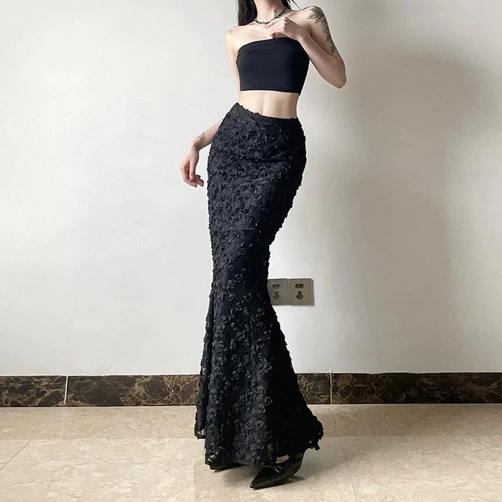 Váy đuôi cá Gothic dành cho nữ, Váy Bodycon Jacquard cổ điển cho bữa tiệc, Váy Bodycon sang trọng thông thường