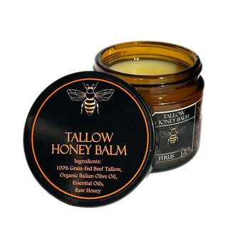 Organic Grass-Fed Beef Tallow Balm with Raw Honey - Moisturizing Cream