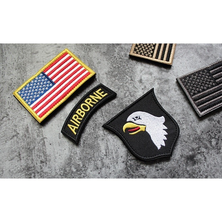 Patch_ miếng dán velcro vải sư đoàn dù 101_đại bàng_airborne _tactical