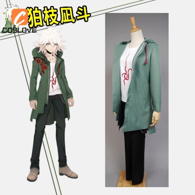 Anime Trò Chơi Siêu Danganronpa 2 Nagito Komaeda Cosplay Trọn Bộ Trang Phục Phù Hợp Với Người Dài Tay Áo Khoác Đảng Biểu Diễn Trang Phục