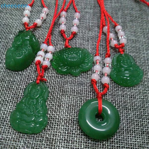 Cheenm Phật Giáo Ngọc Trắng Tay Dệt Mặt Dây Chuyền Vòng Cổ Sen Quan Âm Phật Tuổi Thọ Cao Khóa Mặt Dây Chuyền Vòng Cổ May Mắn VN