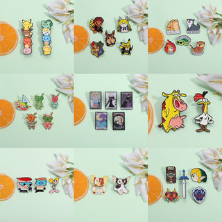 50 kiểu ngoại vi Anime, Trâm cài men Pokemon, Thiết bị ngoại vi trò chơi Yoda cho bé, Huy hiệu ba lô Zelda, Huy hiệu kim loại Kirby Puppy
