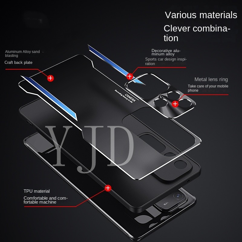 Ốp Lưng Cho Vivo V30 Pro Hợp Kim Nhôm Kim Loại Bao Gồm Tất Cả Vỏ Điện Thoại Chống Sốc