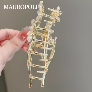 Mauropoli [Sẵn sàng] Kẹp ngọc trai hình hoa Opal tinh tế cao cấp dành cho nữ mùa hè Đầu lưng cá mập Kẹp mũ trùm đầu lớn