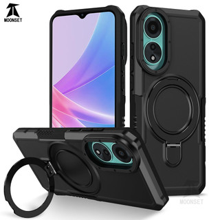 Dành Cho OPPO A78 5G / A58 4G Ốp điện thoại Có Giá Đỡ Vòng PC Cứng Cạnh TPU Mềm Cấp Quân Sự Chống Rơi Vỏ Mỏng Chống Sốc