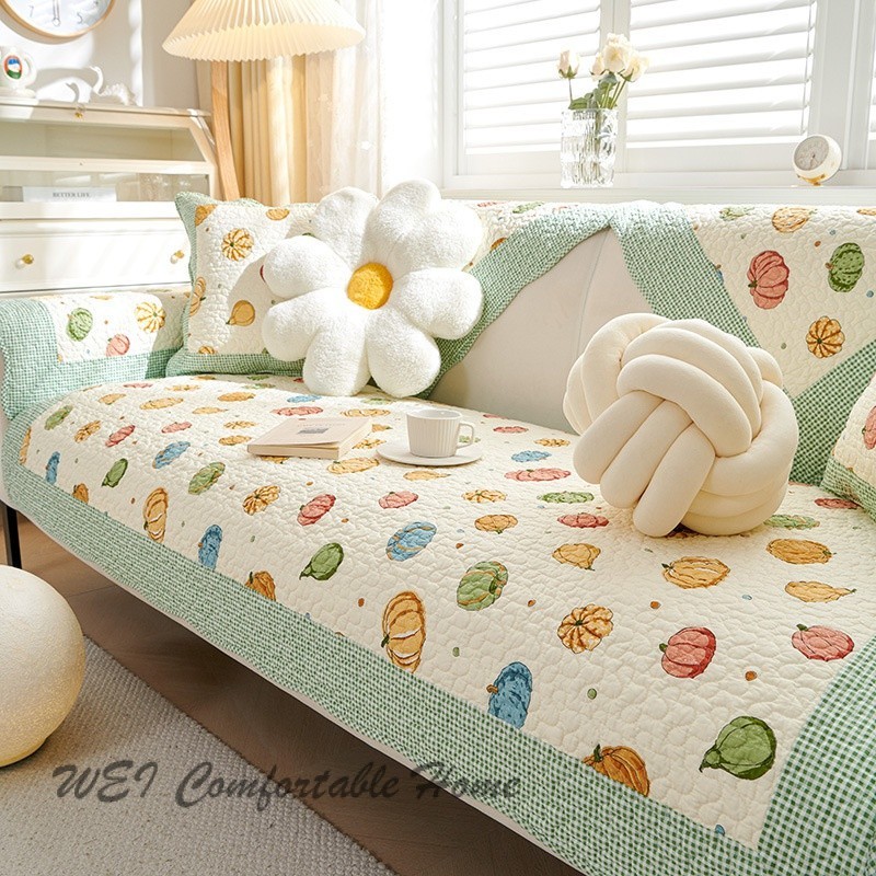 Phong Cách Pháp Nguyên Chất Cotton Sofa Đệm Vải Chống Trơn Trượt Mục Vụ Tươi Sofa Bao Khăn Bốn Mùa Đa Năng Sofa Đệm
