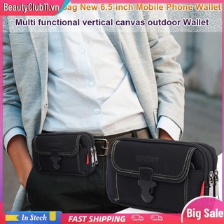Vải Ngoài Trời Eo Thể Thao Nam Thông Thường Điện Thoại Ví Dây Kéo Thắt Lưng Bum Túi Túi