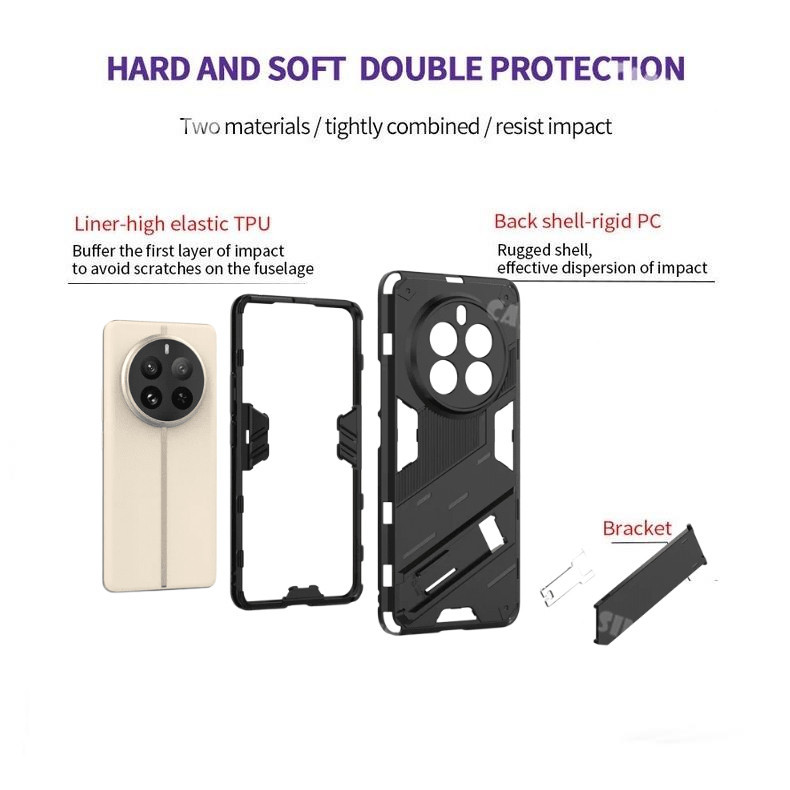 Ốp điện thoại chống sốc Realme 12 Pro + 5G 12 + 2024 cho Realme12 Pro + 12Pro + Realme12Pro + Realme 12 + 12x Pro + Plus 4G 5G Vỏ giáp Giá đỡ bảo vệ Giá đỡ mặt sau cứng