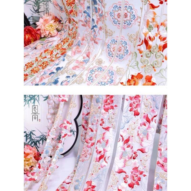 50cm Thêu Cổ Cạnh Ren Phụ Kiện Hanfu Cổ Thêu Rèm gạc Cạnh DIY Trang Trí | BigBuy360 - bigbuy360.vn